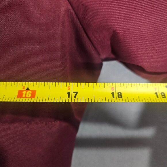 NOIZE Outerwear Womens Small Vegan Puffer Jacket Red Long Winter Coat SKI SNOW - Picture 7 of 10